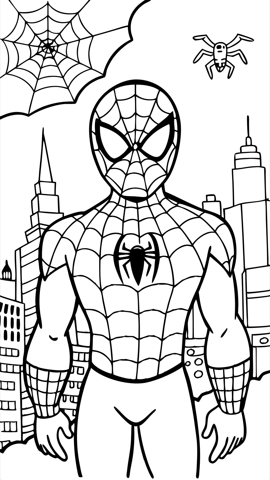 pages à colorier Spiderman and Friends